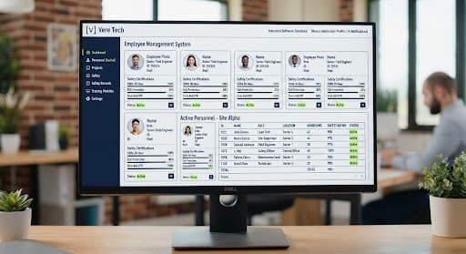 Employee management dashboard mockup